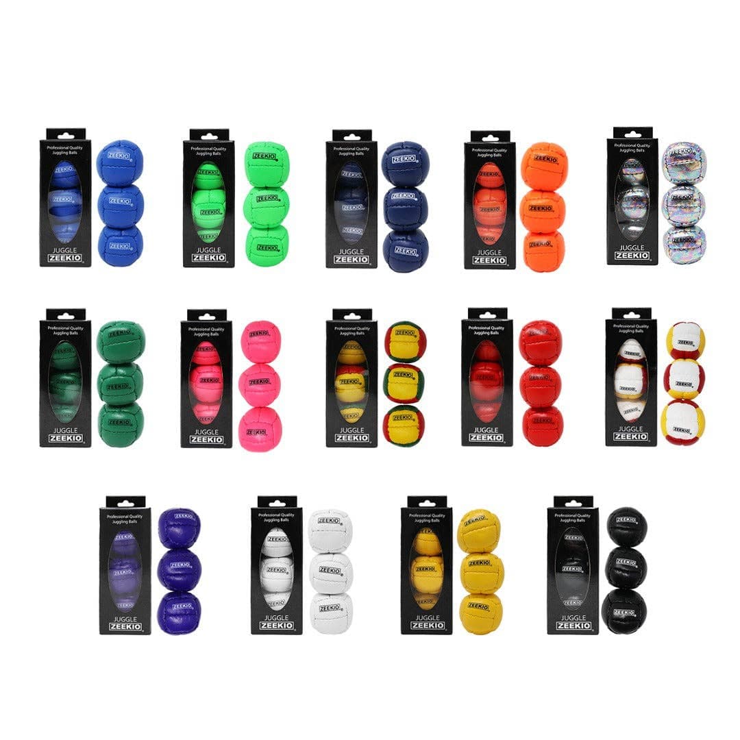 Zeekio Galaxy Juggling Balls - Premium 12 Panel Genuine Leather Balls - 130g - 67mm - Pack of 3 Zeekio - Image 1
