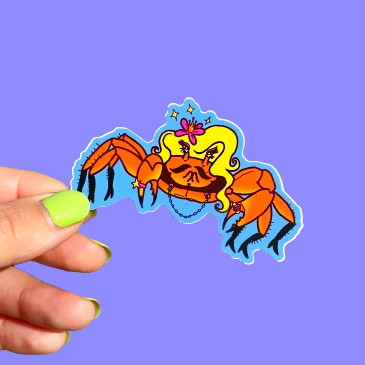 Fab Crab Vinyl Sticker - Image 1