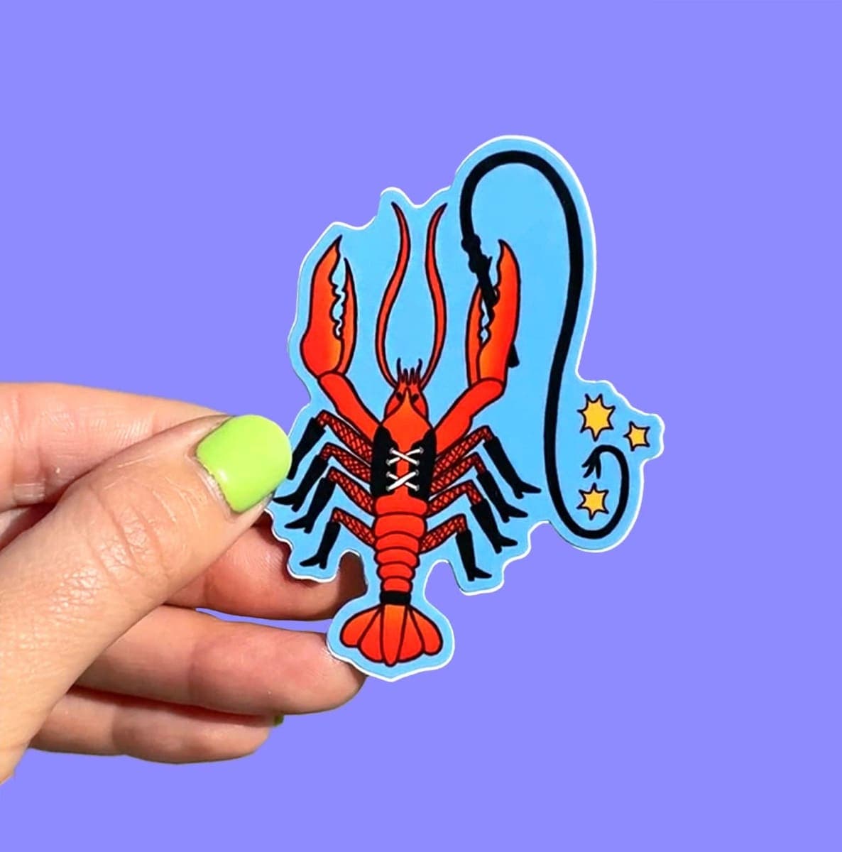Lobster Lashings Vinyl Sticker - Image 1
