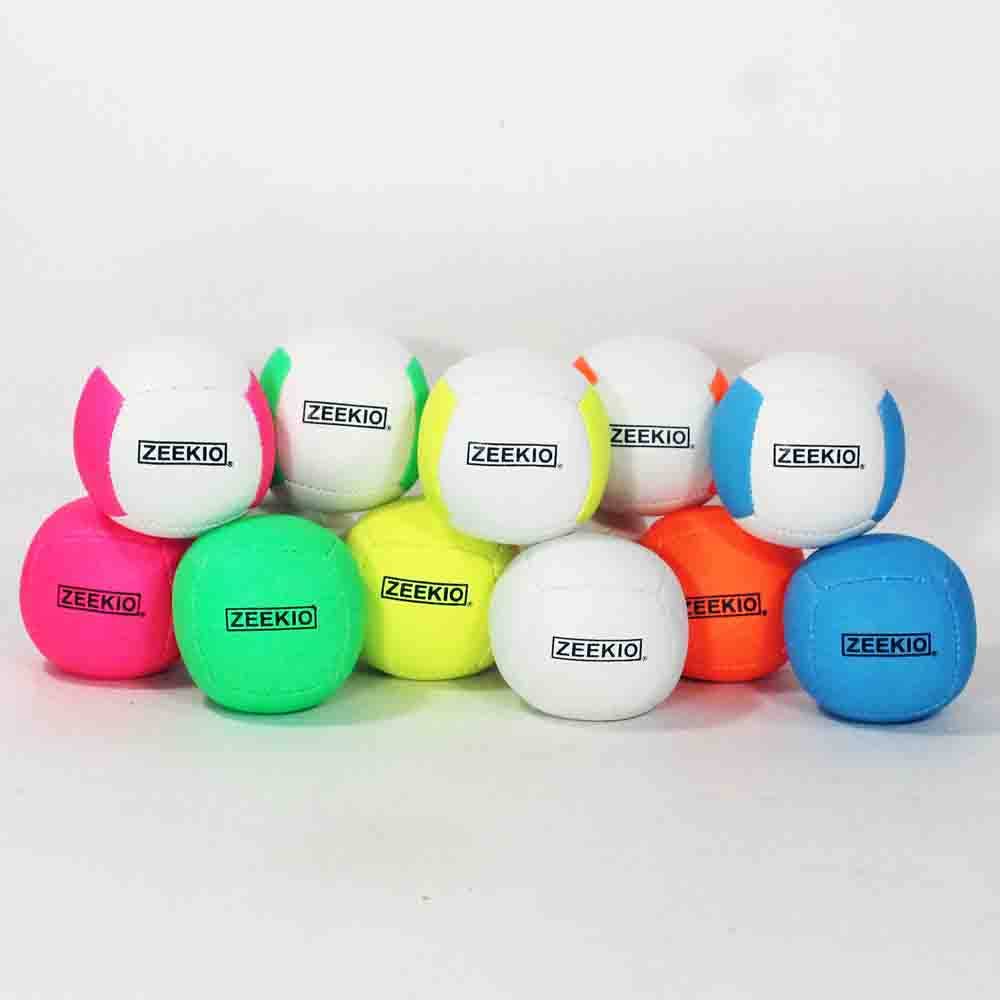 Zeekio Lunar Juggling Balls - 110g Professional UV Reactive 6 Panel Ball - Pack of 3 - Image 1