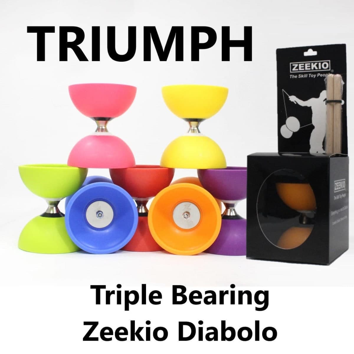 Zeekio Triumph Diabolo - Triple Bearing - Medium Rubber Diabolo Zeekio - Image 1